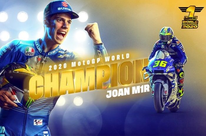 Joan Mir jadi juara dunia MotoGP 2020 bersama Suzuki