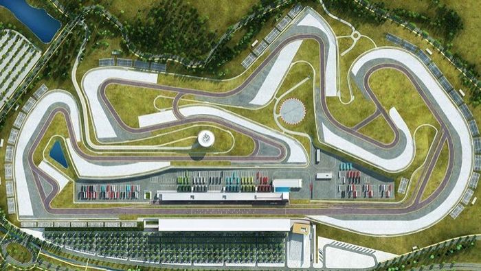 Tampak atas sirkuit Autodromo Internacional do Algarve atau dikenal sebagai sirkuit Portimao.