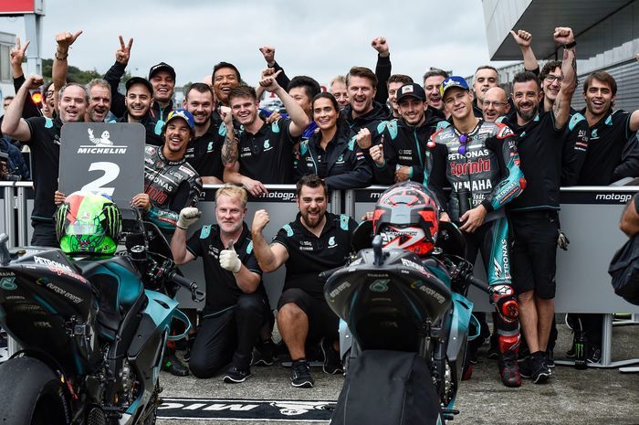 Tim Petronas Yamaha bersama Franco Morbidelli dan Fabio Quartararo