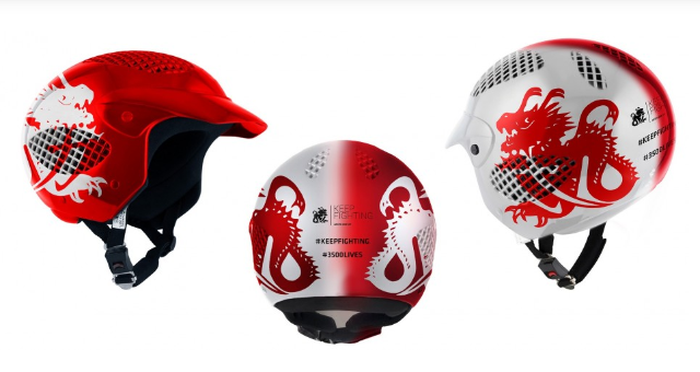 Desain helm program kerja sama FIA dan Keep Fighting Foundation milik keluarga Michael Schumacher