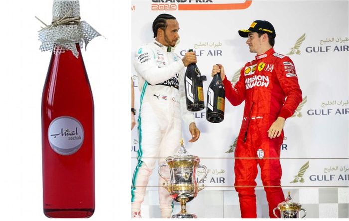 Perayaan podium di F1 Bahrain tidak menggunakan sampanye, tetapi sirup mawar non-alkohol