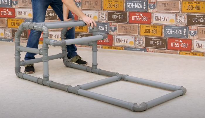 sasis kokpit Sim Racing dari pipa peralon