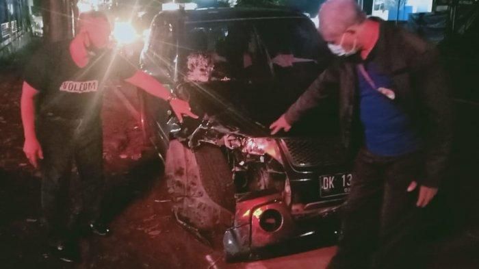 Kondisi Suzuki Grand Vitara usai terjang Honda BeAT di Bypass Ir Soekarno, Tabanan Bali