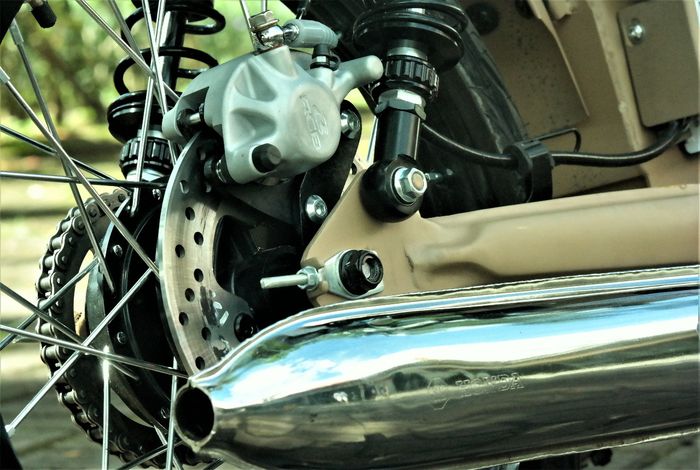 Tampilan kaki-kaki belakang mengunakan kaliper RCB