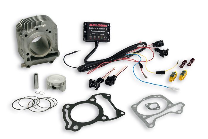 Isi paket bore up Vespa Sprint 150 dari Malossi yang dijual Scooter House Djakarta.