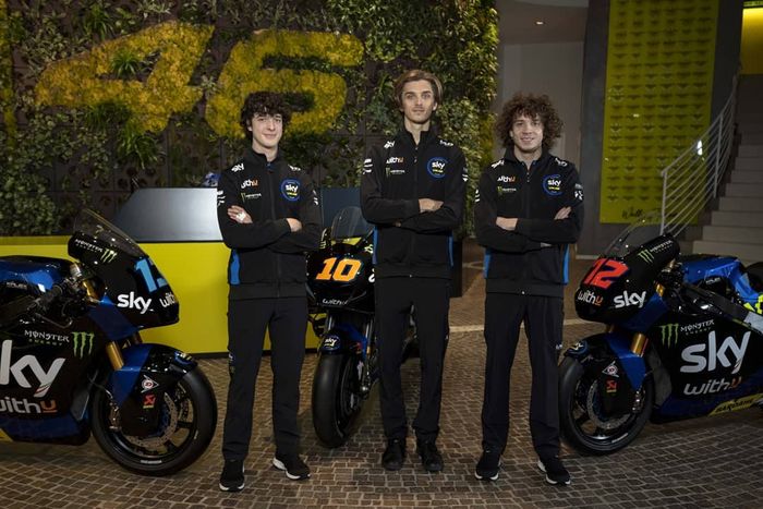 Tampilan livery tim Valentino Rossi untuk MotoGP 2021 di kelas MotoGP dan Moto2