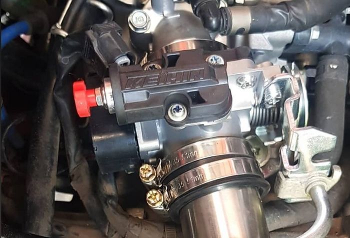 ISC manual merek Keihin terpasang di throttle body motor Honda