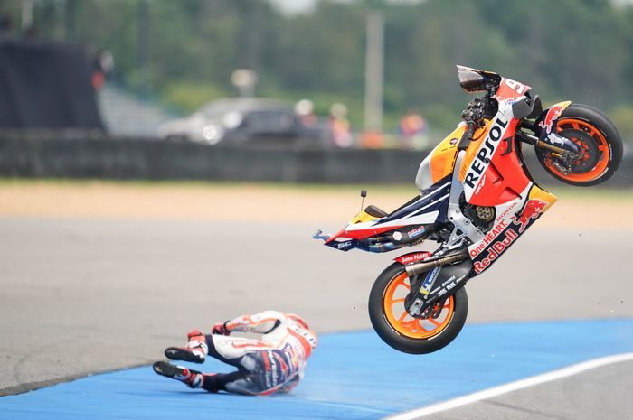 ilustrasi  Marc Marquez crash