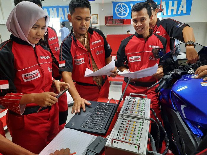Kegiatan vokasi di salah satu SMK binaan Yamaha