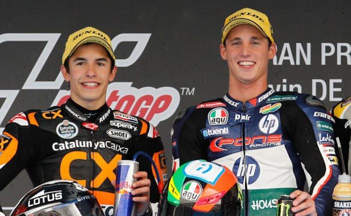 Marc Marquez (kiri) dan Pol Espargaro (kanan) saat di Moto2.