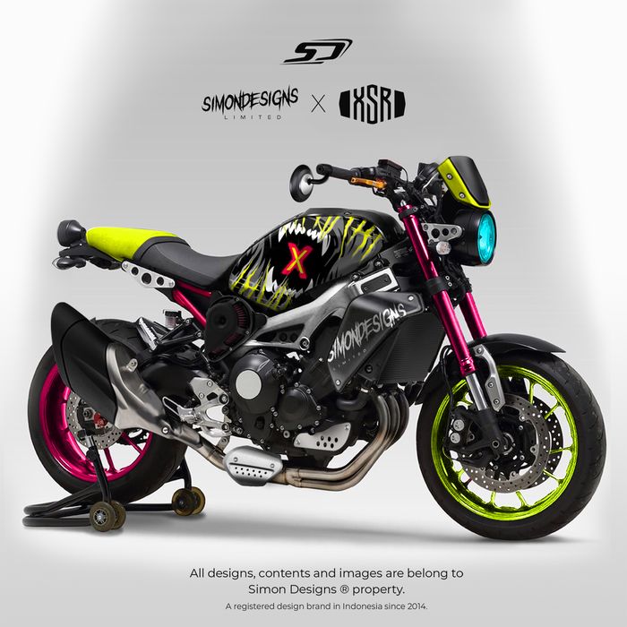 Yamaha XSR900 hasil modifikasi digital dari Simon Designs