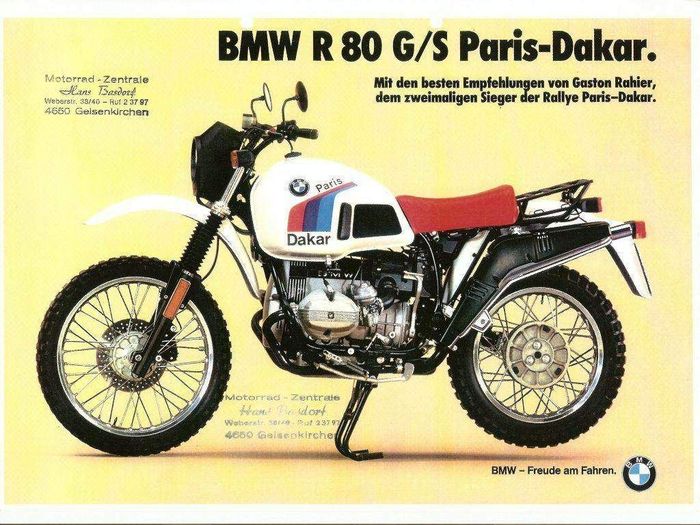 BMW R80G/S Paris-Dakar standar.