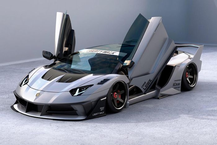 Penampilan Lamborghini Aventador dengan body kit LB-Silhouette Works Aventador GT