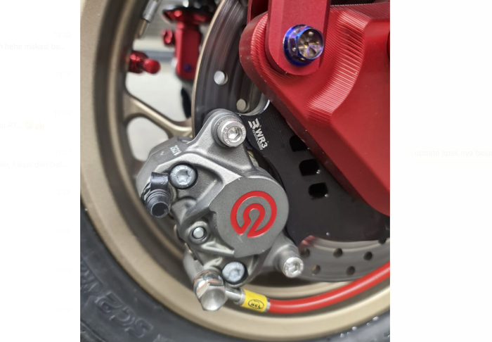 Kaliper rem belakang pakai Brembo 2 pot