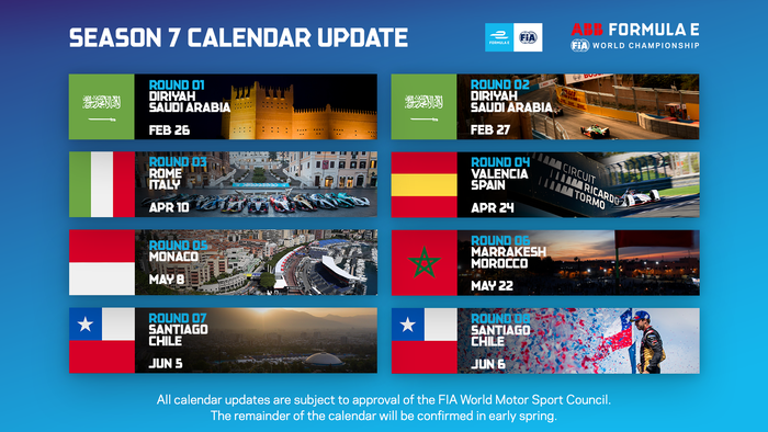 Kalender Provisonal Formula E 2021