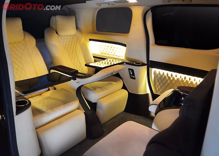 templete kabin Alphard Lombardi lengkap dengan meja lipat