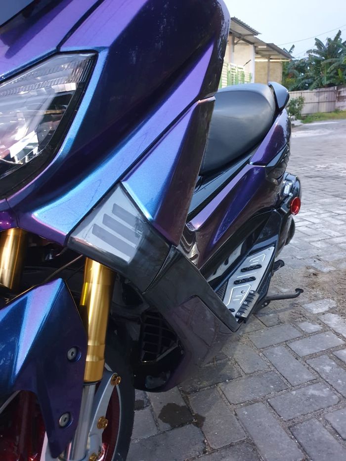 Warna body fortish blue dapat berubah dengan efek lembayung