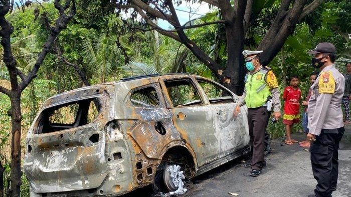 Kondisi Toyota Rush setelah ludes terbakar