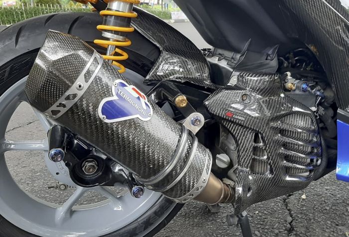 Knalpot racing Termighoni fullsystem, silencer pakai untuk Kawasaki Ninja 250cc FI