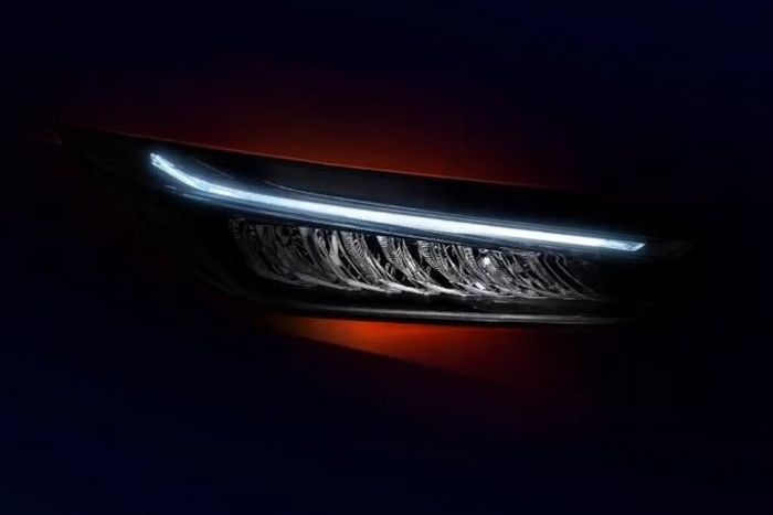 Headlamp dan DRL City hatchback yang sudah menggunakan teknologi LED.