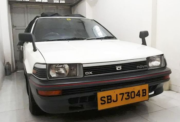 Toyota Corolla Twincamp downgrade pasang spion tanduk