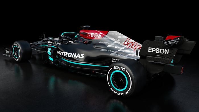 Tim Mercedes launching mobil baru W12 untuk musim balap F1 2021, tampil makin mencolok dengan aksen hijau tosca.