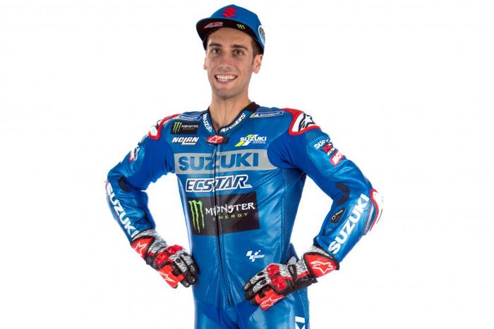 Tampilan racing suit milik Alex Rins di MotoGP 2021.