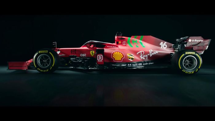 Tampilan mobil baru tim Scuderia Ferrari SF21 di F1 2021