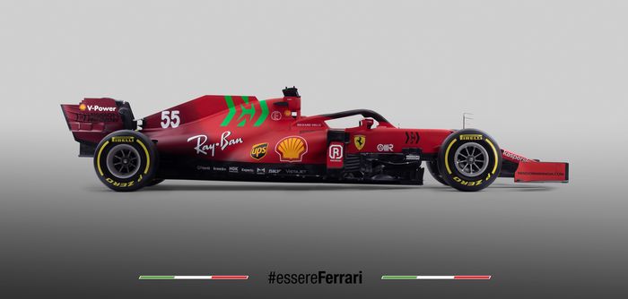 Tampilan mobil baru tim Scuderia Ferrari SF21 di F1 2021