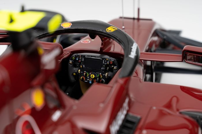 Detail area kokpit diecast F1 Ferrari SF1000 GP Tuscan 1000.
