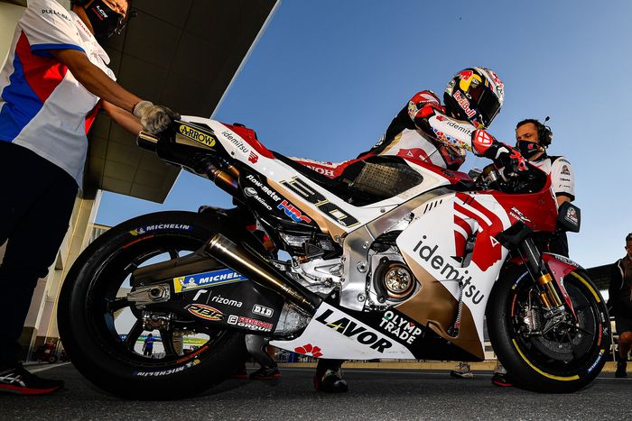 Takaaki Nakagami saat tunggangi Honda RC213V