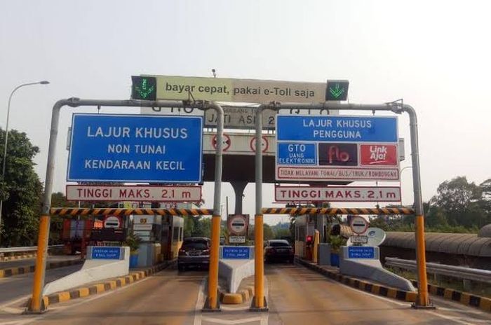 Ilustrasi gerbang tol SLFF berbasis RFID