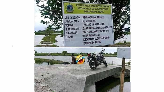 Viral, jembatan berukuran 4 meter x 4 meter telan biaya pembangunan Rp 200 juta