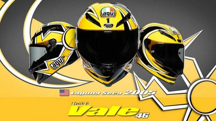 Helm AGV Pista GP RR Valentino Rossi edisi Laguna Seca 2005