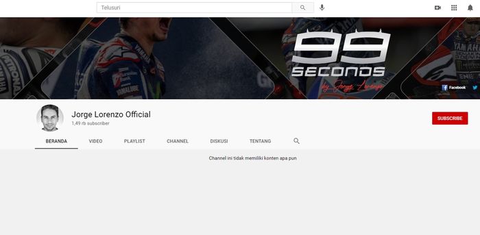 Akun YouTube Jorge Lorenzo Official