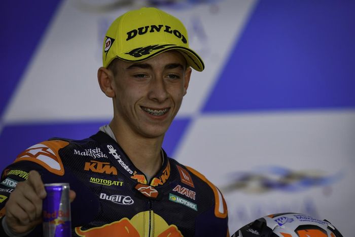 Pedro Acosta pembalap tim Red Bull KTM Ajo yang jadi sorotan pada Moto3 Qatar 2021