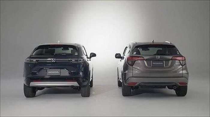 Perbedaan desain bagian belakang All New Honda HR-V (kiri) vs HR-V lama