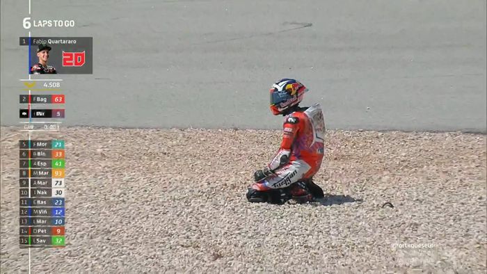 Johann Zarco crash di MotoGP Portugal 2021 ketika 6 lap jelang finish