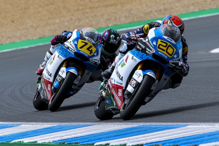 Mantap! Dimas Ekky berhasil  dua kali finis 10 besar di Race 1 dan Race 2 CEV Moto2 Portugal 2021, percaya bisa finis lebih baik lagi.