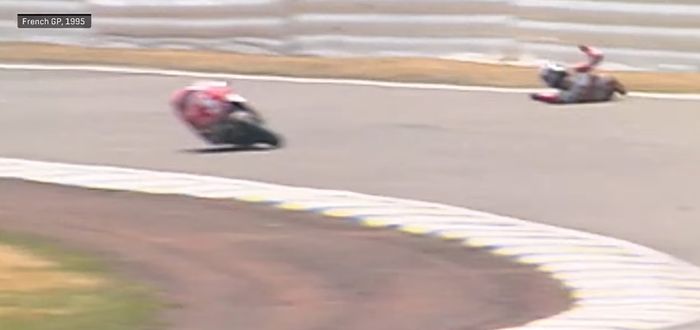 Crash Alberto Puig di Le Mans, 1995