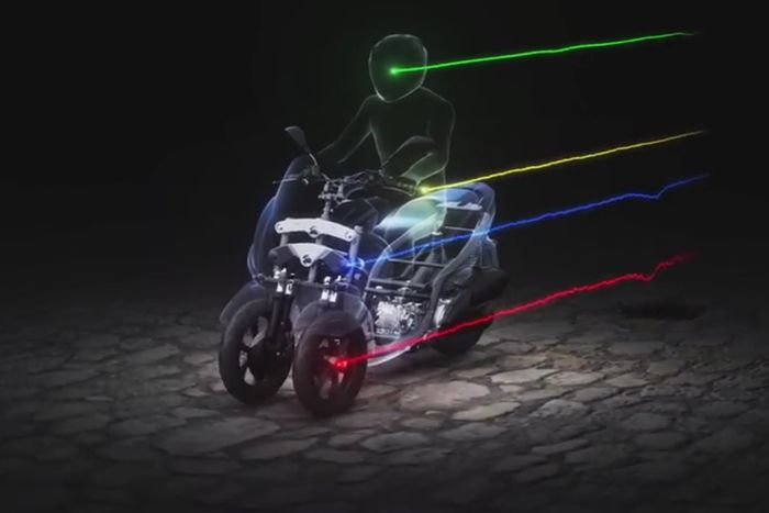 Kombinasi empat suspensi depan dan Paralelogram Link diyakini mampu meredam guncangan sampai ke tangan dan kepala, sehingga tetap nyaman