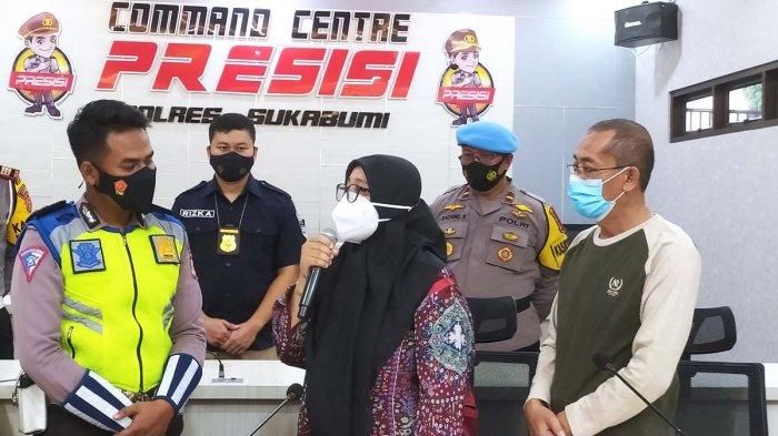 Emak-emak yang memaki polisi saat diputarbalikkan akhirnya meminta maaf di Polres Sukabumi