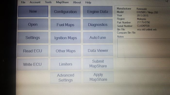 Ini menu utama softwarenya, lengkap kan? 