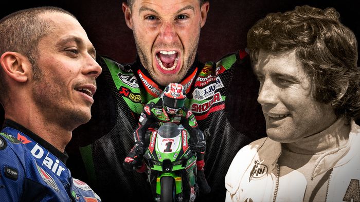 Valentino Rossi, Jonathan Rea, Giacomo Agostini sama-sama meraih 100 kemenangan lebih di road race dunia. 