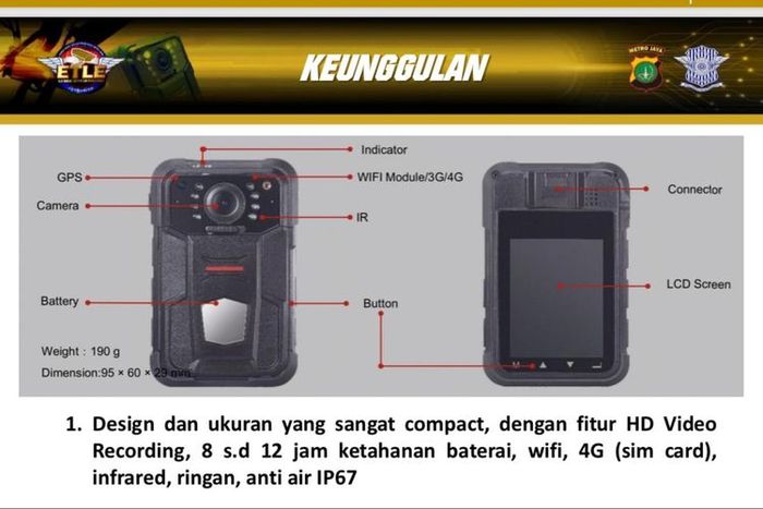 Kamera yang digunakan untuk ETLE Mobile di Zona Zero Tolerance