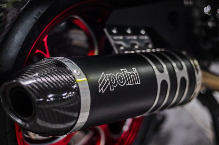 Exhaust system diganti dengan Polini