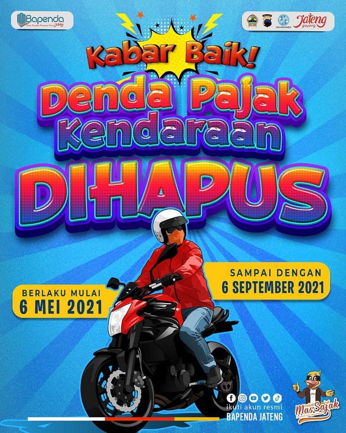 Program denda pajak kendaraan dihapus di Jawa Tengah.