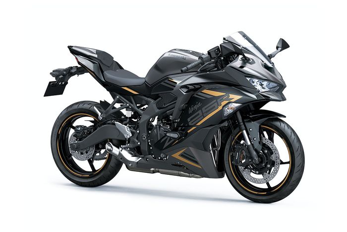 Kawasaki Ninja ZX-25R 2022 warna Metallic Matte Graphene Steel Gray/Metallic Spark Black