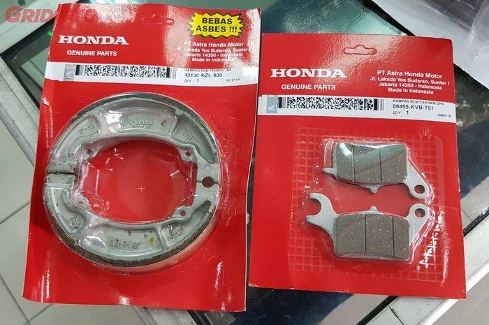 Kampas rem tromol dan cakram motor Honda BeAT