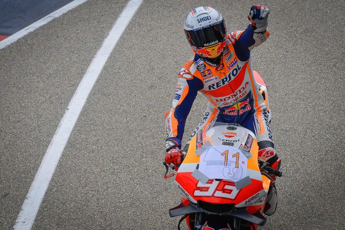 Marc Marquez beri podium dan kemenangan pertama bagi Honda tahun ini. 